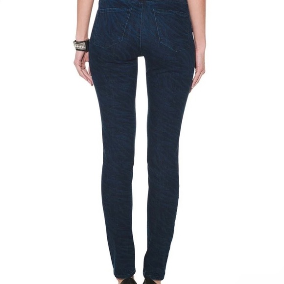 White House Black Market Zebra Print Skinny Ankle Jeans Size 14 - Picture 8 of 11